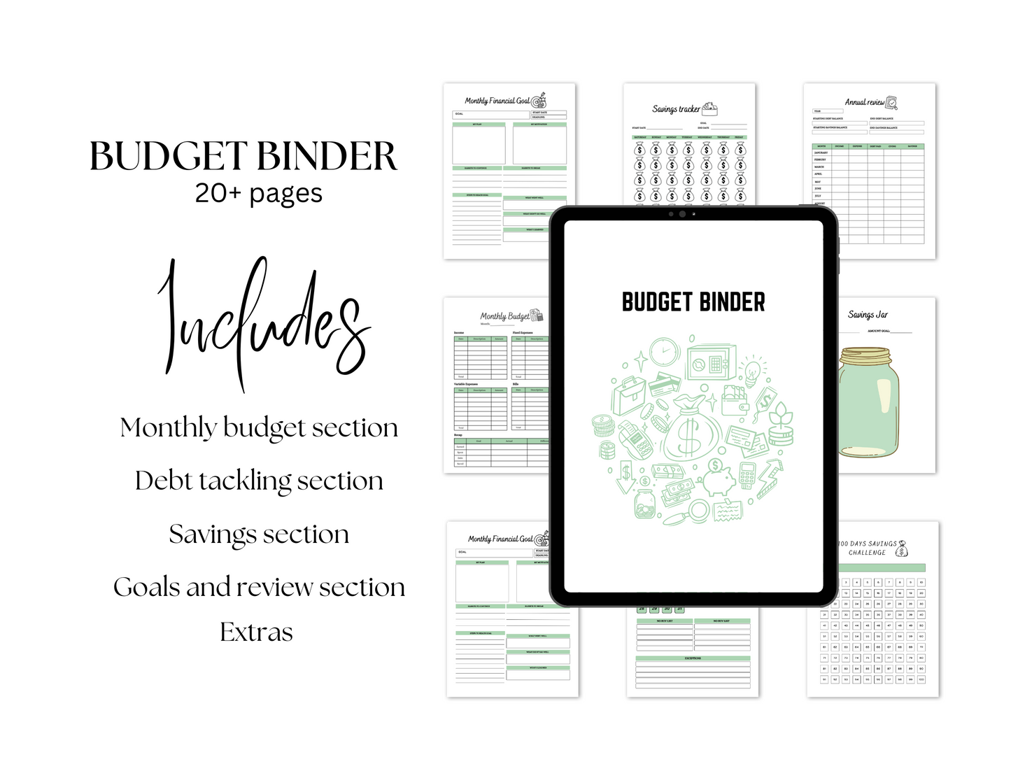 Printable Budget Binder - Over 20 Pages, 10 Colors, Complete Financial Control!