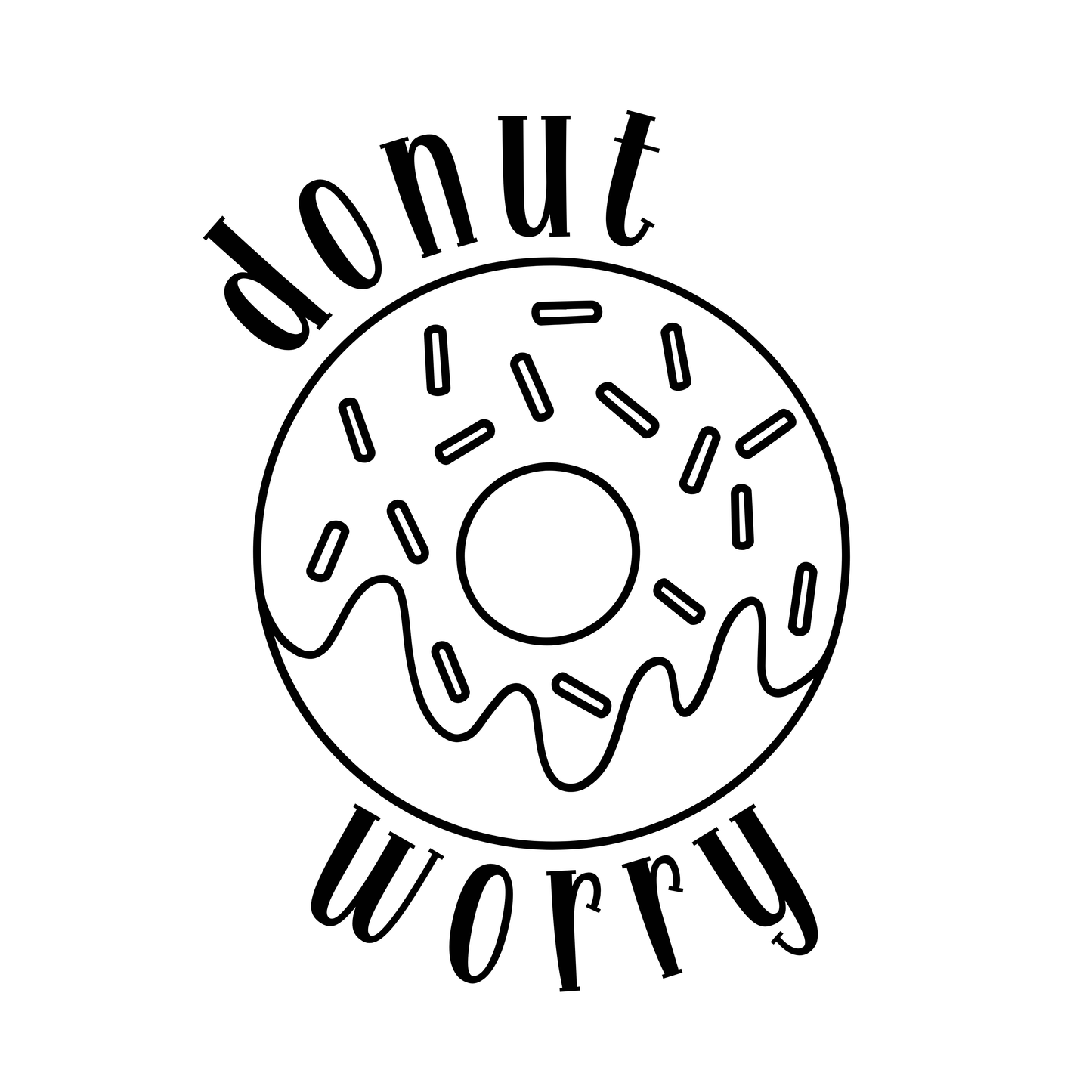 donut worry waterproof decal